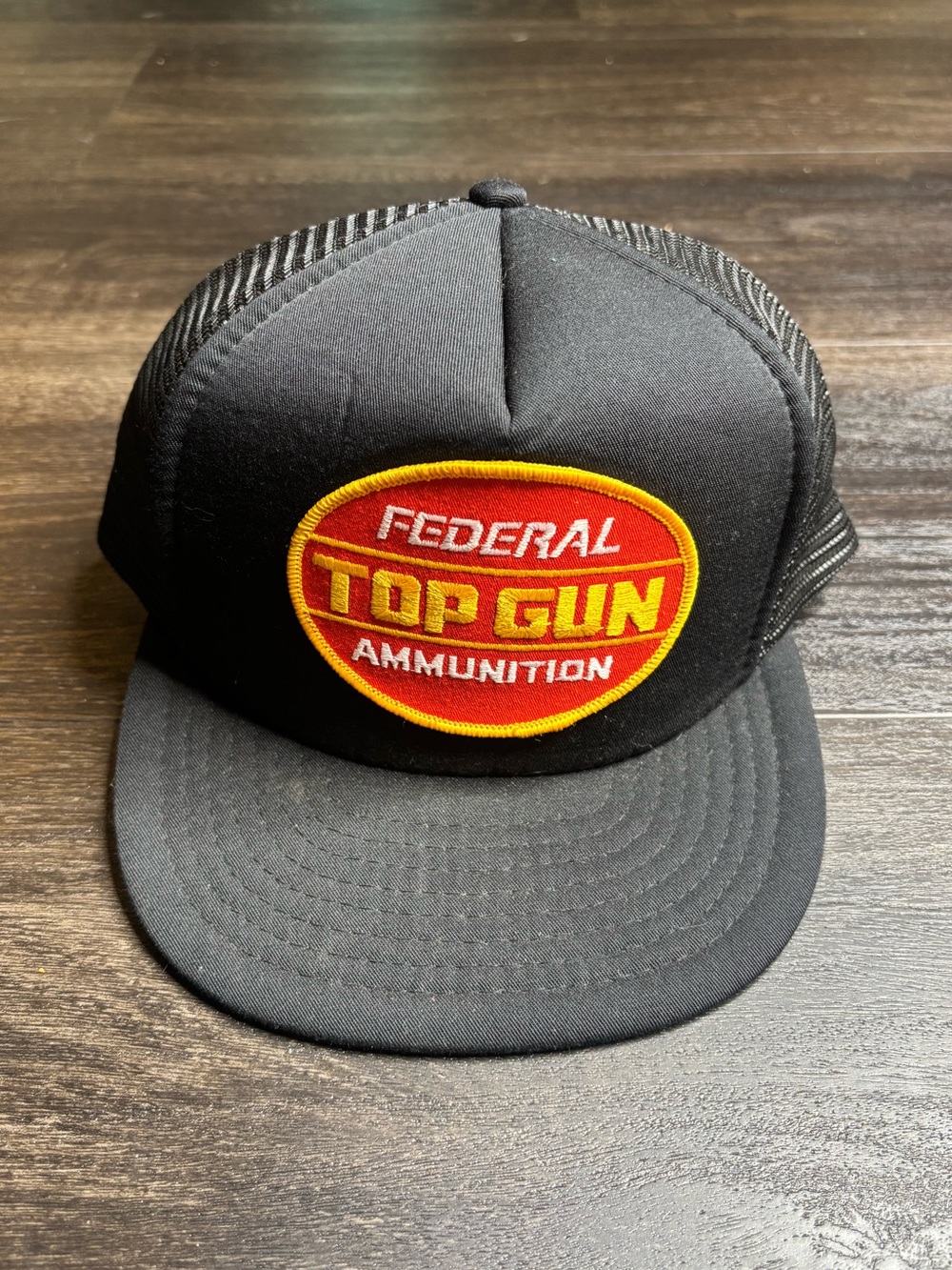 Vtg Federal Ammunition Snapback Trucker Hat Top Gun Patch